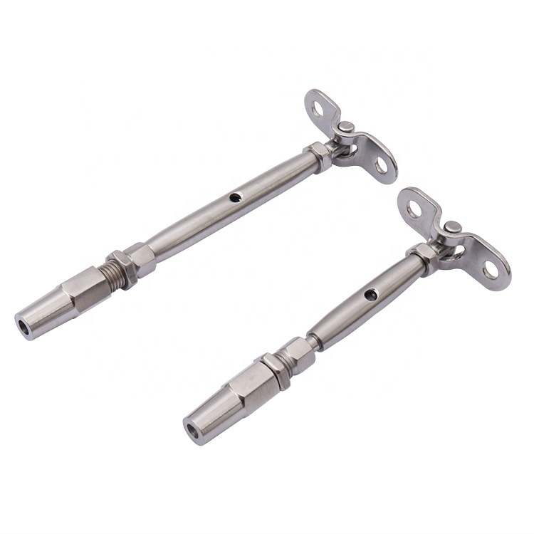 Closed body turnbuckle AISI304 316 Stainless Steel Wire Rope Clip Swivel Snap Hook Thimble Turnbuckle Stainless Steel Shackle Rigging Hardware Fittings