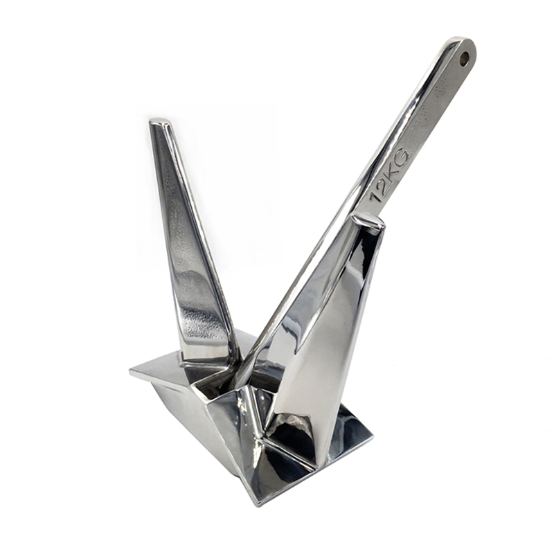 High quality AISI316 Stainless Steel Marine Hardware Accessories Mirror Polished Pool Anchor for boat Factory outlet 25kg stainless steel boat pool anchor for sale