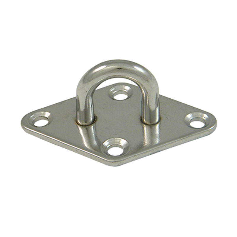 Stainless steel Diamond Pad Eye Stainless steel Square Pad Eye for marine industrial architectural uses mooring plate or eye plate